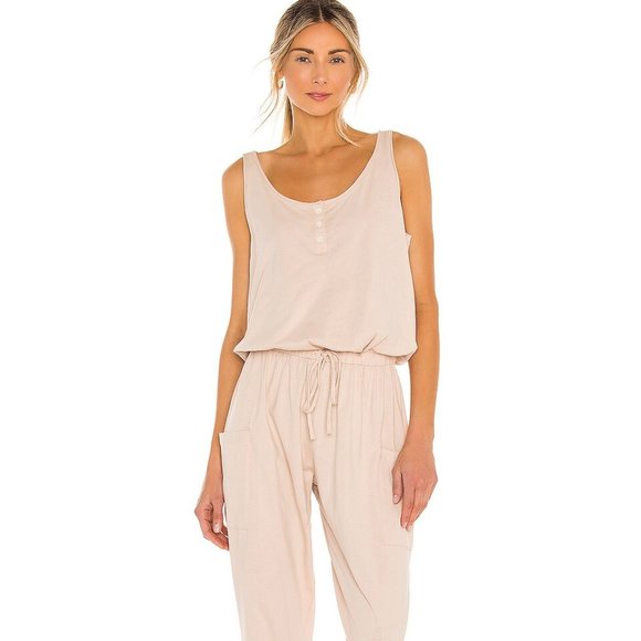 Eberjey Brie Cargo 100% Peruvian cotton jumpsuit - Picture 1 of 14
